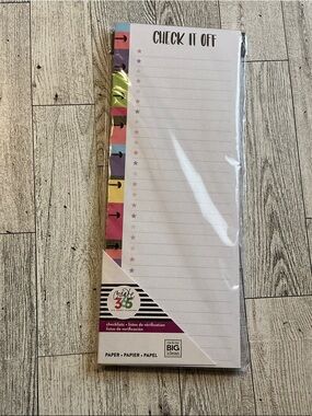 Me & My Big Ideas White Checklist Notepad with Multicolor Tabs